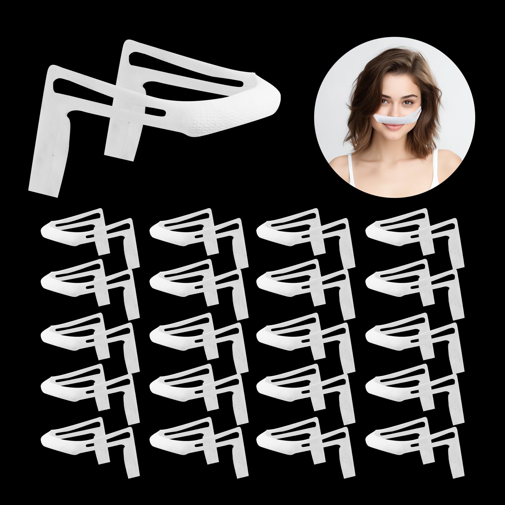 20pcs Elastic Nose Bandage for Septoplasty Recovery, White