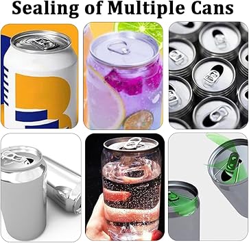 Automatic Can Sealer, 370W Electric Can Sealing Machine with LED Display Counter, 2.1 Diameter and Adjustable Height, Drink Can Seamer Sealer Tool for Plastic/Glass/Tin Cans,Black