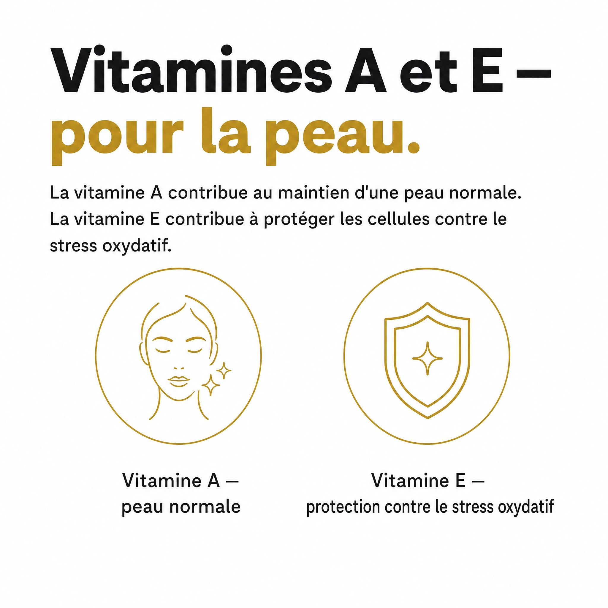 Phytoceramides – CERAMOSIDES 70 mg, Vitamine A et E, Squalane – La vitamine A contribue au maintien d'une peau normale – Peau sèche, ménopause (60 capsules molles)