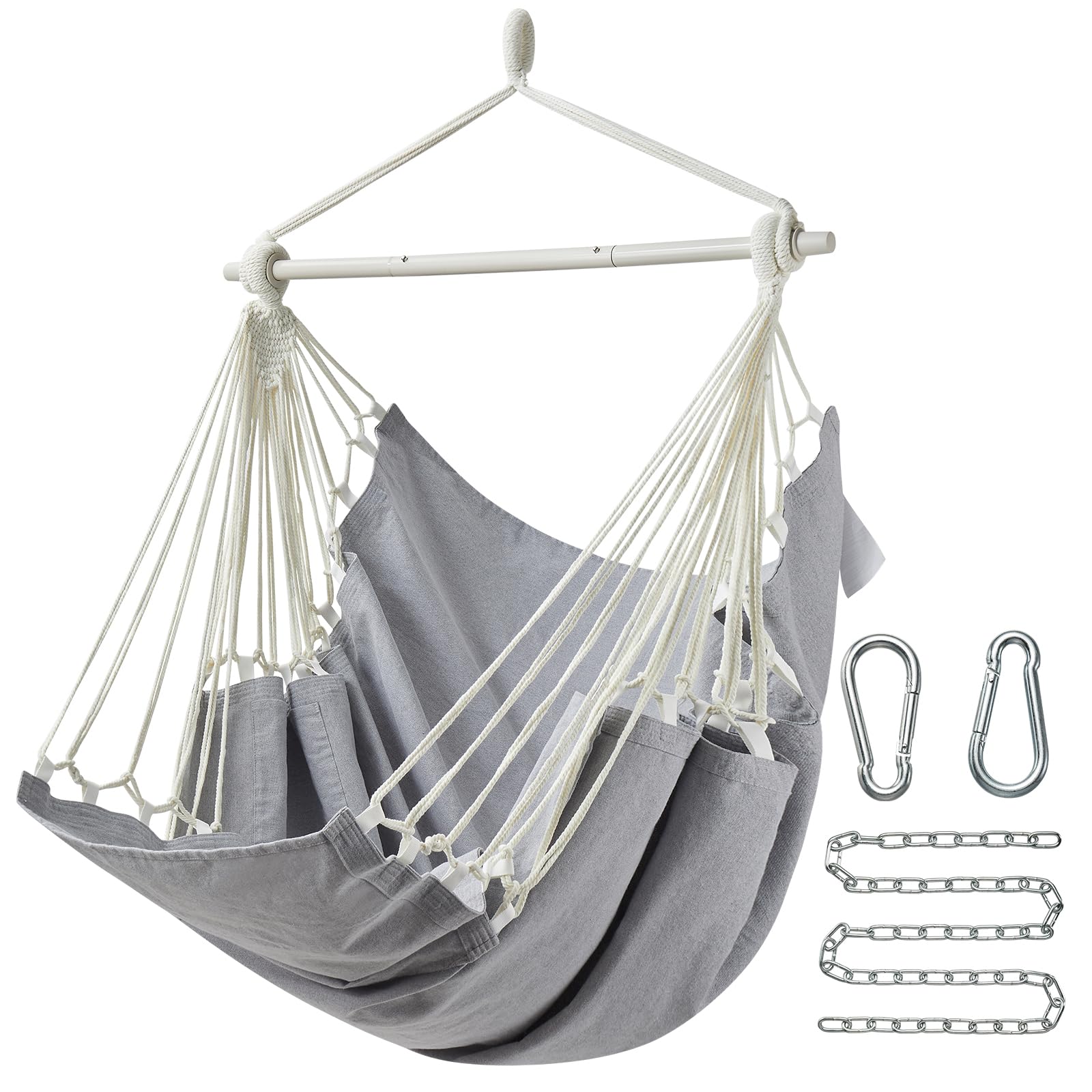 CHULIM XL Hammock Chair with Footrest, Steel Spreader Bar, 500 lb Capacity