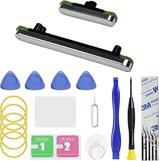Power On Off Volume Button Key Replacement for Pixel 7 Repair Part, with Toolkit (Snow)