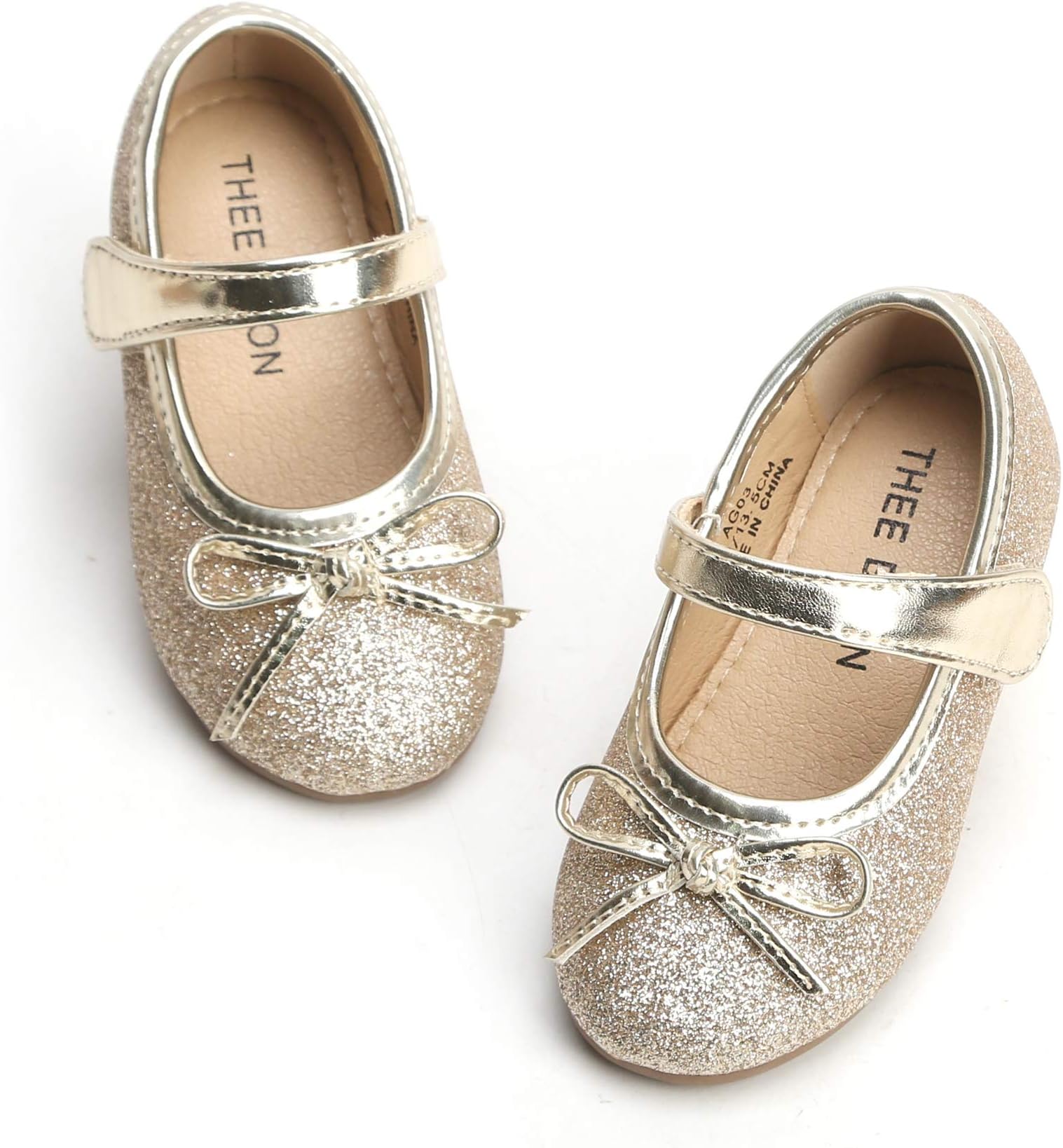 THEE BRON Girl's Toddler/Little Kid Ballet Mary Jane Flat Dress Shoes