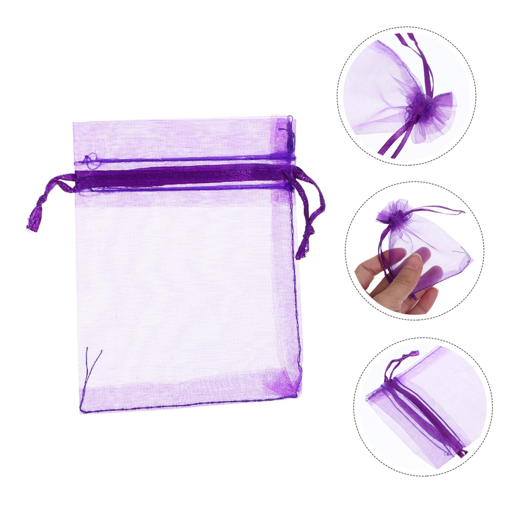 Cabilock 5 Sätze Leere Lavendelsäckchen Aus Feinem Netzstoff Für DIY Duftbeutel Schmuckverpackung Hochzeiten Partys 100 Stück * 5