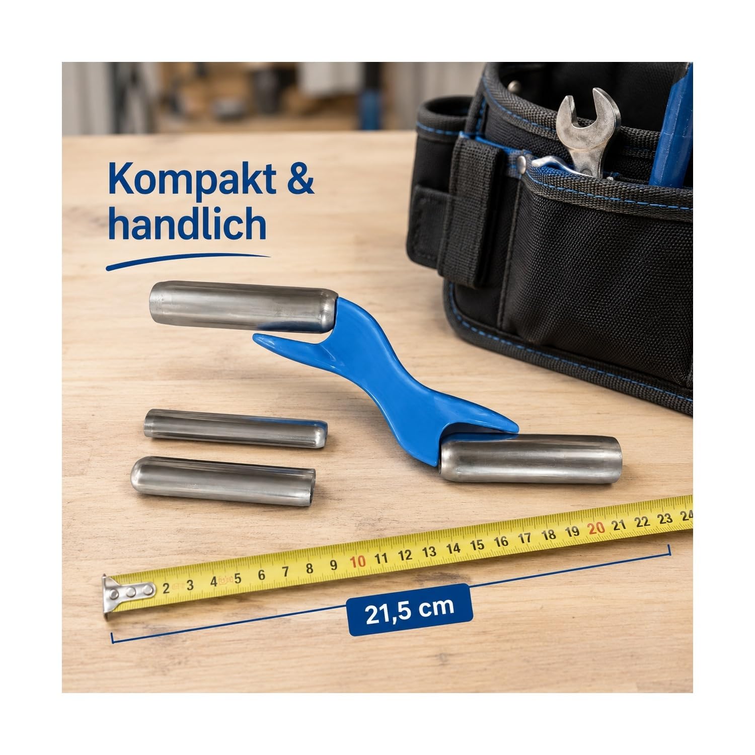 Fugenstreichgerät aus Aluminiumlegierung, 21,5 cm Fugeneisen für Mauerwerk, ergonomische Fugenkelle für Ziegelnähte, Mauerkelle für Hausrenovierung, Gartenbau und Bauprojekte
