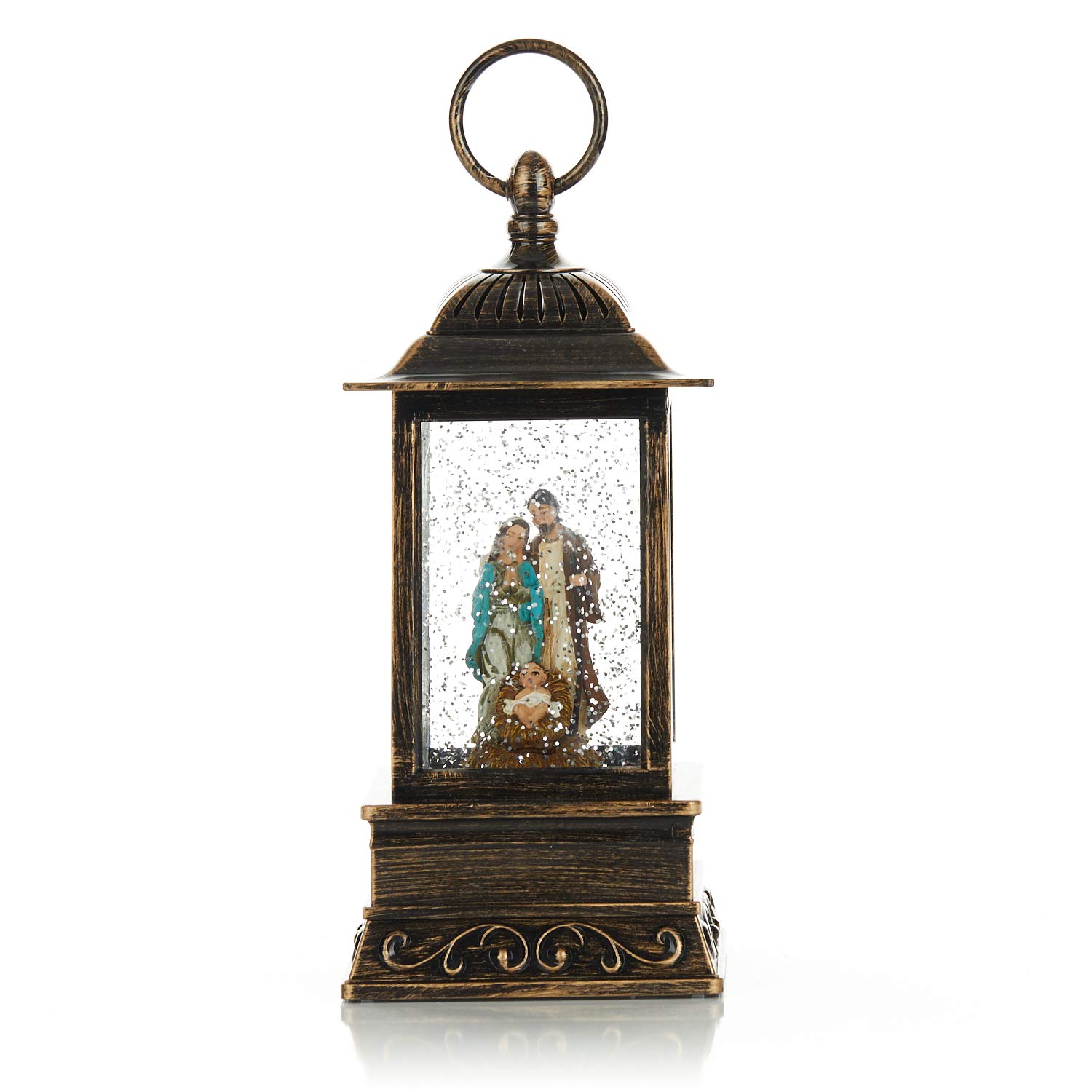 Buy Christmas LightUp Snow Globe Nativity Scene 10.5 Inch Online