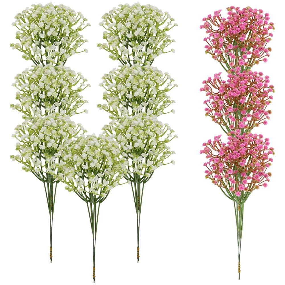 Danlai 60 Pcs Artificial Gypsophila Flower, Flower Plant Ornament for Wedding Party Indoor Scene, Vase Layout Decoration