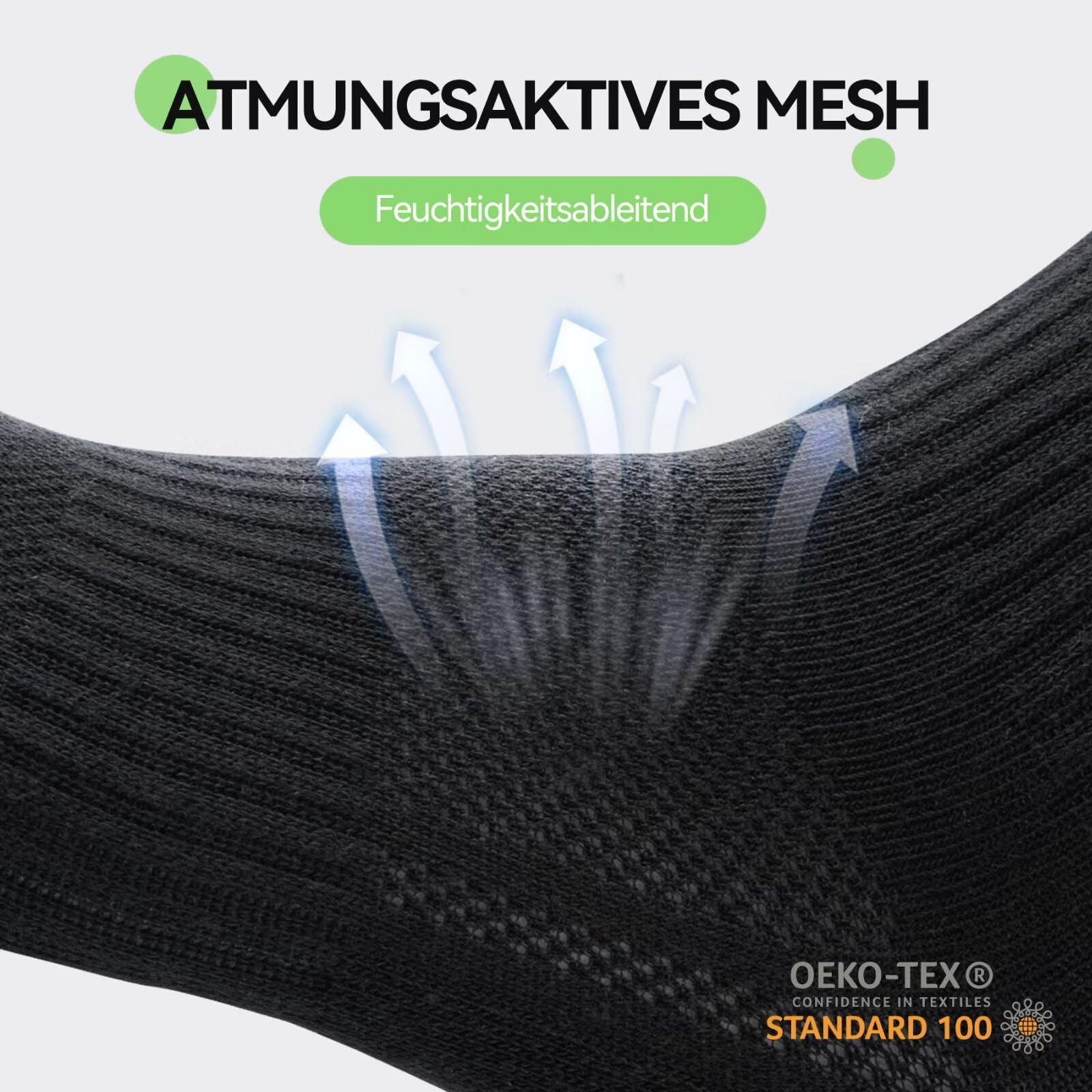 YouShow 6 pares de calcetines de tenis para hombre y mujer, calcetines deportivos, calcetines de senderismo, calcetines acolchados, transpirables y suaves