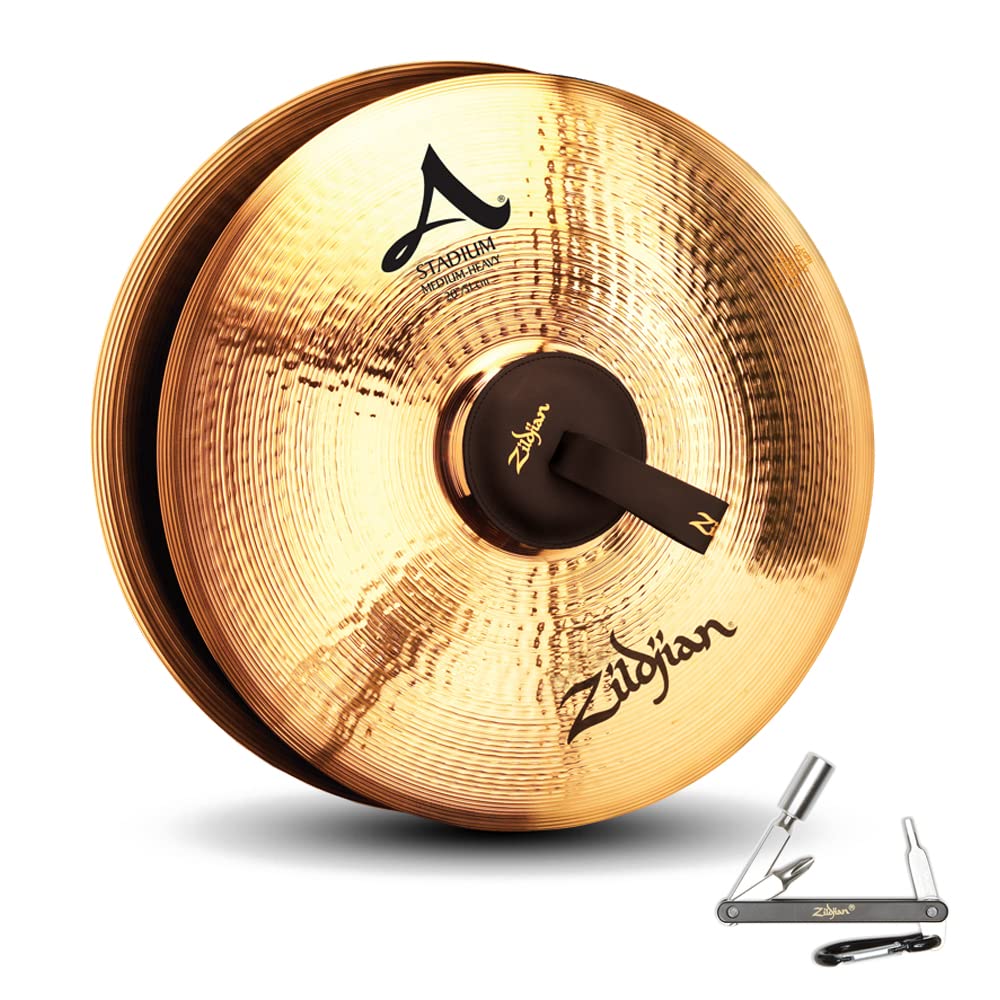 ZILDJIAN A0497 20" STADIUM SERIES MEDIUM HEAVY PAIR CYMBALS W/MEDIUM PROFILE With ZKEY