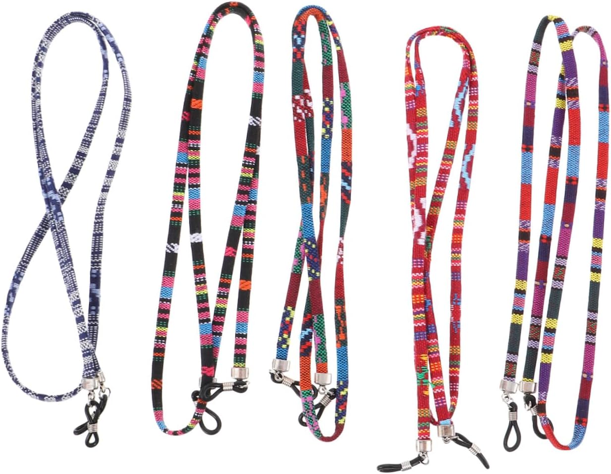 10pcs Colorful Flat Eyeglasses Lanyard Set, Anti-lost Glasses Chain and Eyewear Retainer Rope, Non-slip Sunglasses Cord for Outdoor Sports and Daily Use Random Color