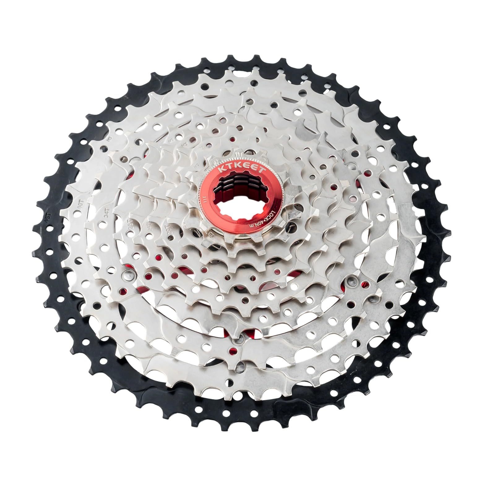 KTKEET 9 Speed Cassette 11-30T/32T/34T/36T/40T/42T/46T/50T/ Mountain Bike/Road Bike Cassette 9 Speed Bicycle Cassette Sprocket Compatible with Shimano Ultegra xt Sunrace Sram (11-46T)