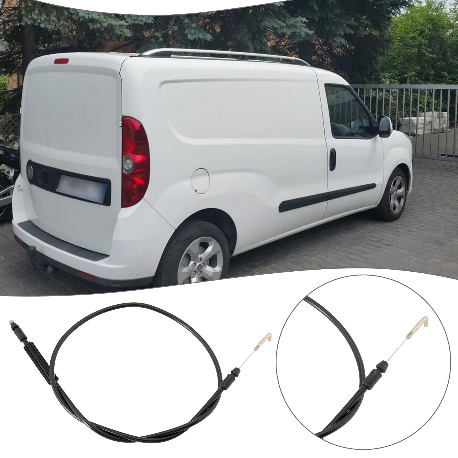 Cable de bloqueo de puerta superior trasera derecha compatible con Fiat Fiorino compatible con Citroen Nemo compatible con Peugeot Bipper, 8719E6 1357779080