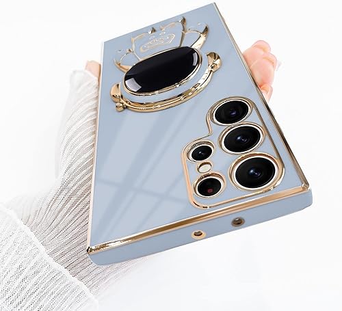 Miniatura 3 de Compatible con Samsung Galaxy S23 Ultra Funda Rectangular Lindo Diseño de Astronauta 3D con Soporte Protección de Cámara A Prueba de Golpes Cubierta