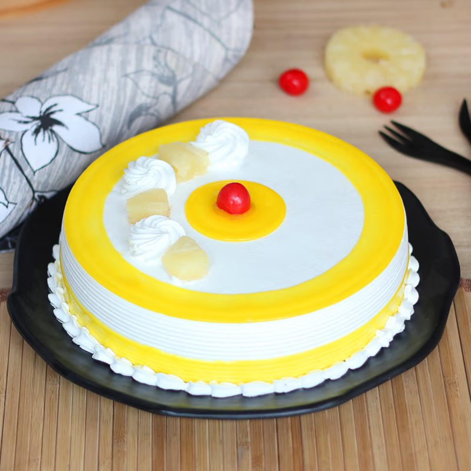 FlowerAura Delicious Fresh Fruity Juicy Yummy Pineapple Cake For Birthday Cake, Anniversary Cake, Valentines Day Cake, Mothers Day Cake, Christmas Cake, Womens Day Cake (Same Day Delivery) (3Kg) (B0CX1L83GH) Amazon Price History, Amazon Price Tracker