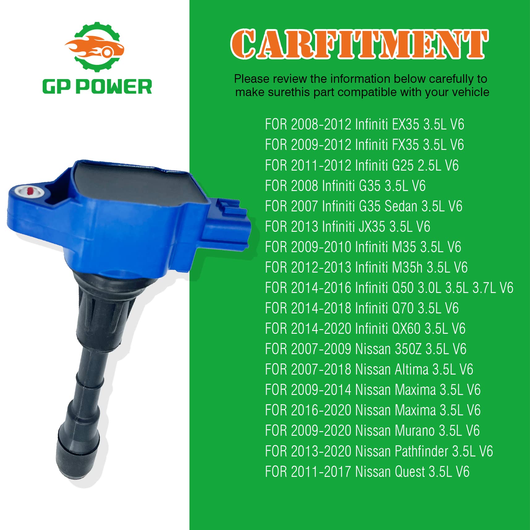 Amazon.com: GP POWER IGNITION COIL UF550 22448JA10C 22448-JA10A UF