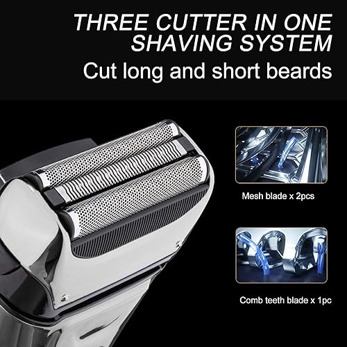 Miniatura 4 de Afeitadora eléctrica de carga USB inalámbrica para hombres, recortadora de barba portátil para uso diario en el hogar o salón