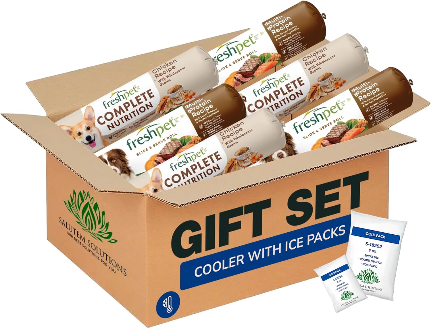 – Complete Nutrition Chicken Dog Food Roll, 24 oz, Gift Set – Pack of 6