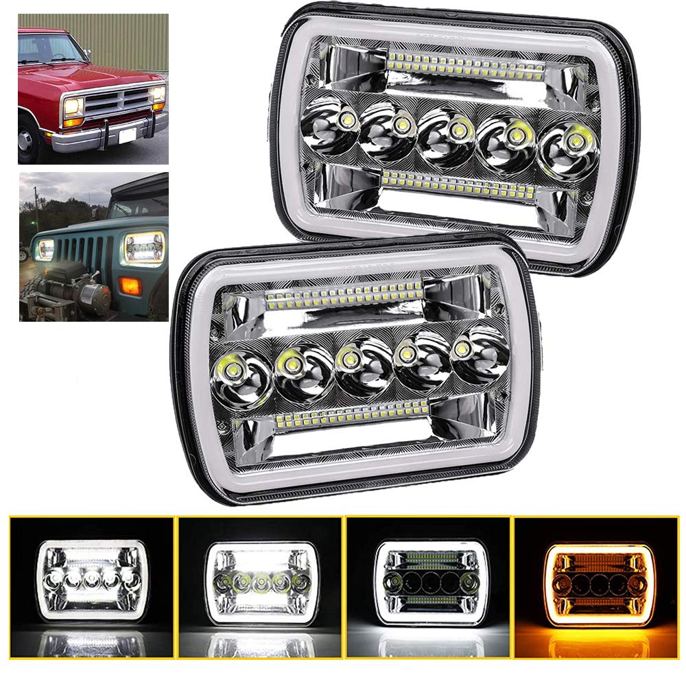 Buy 7x6" LED Headlights High Low Beam DRL For International IHC
