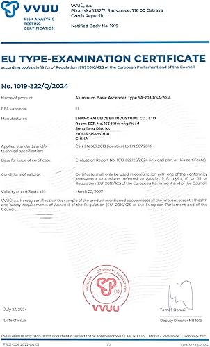 Miniatura 2 de S.E.PEAK Hand Ascender - Equipo de equipo de rapel fuerte certificado CE con mango de goma ergonómico para arbolistas de árboles trepadores,