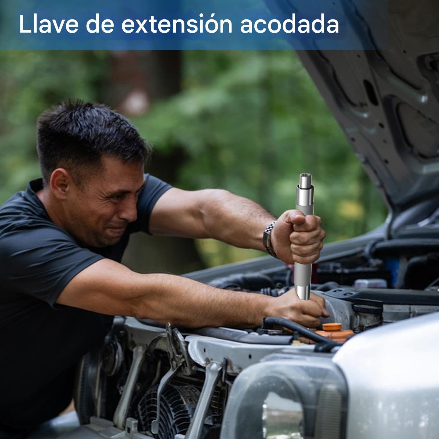 Adaptador de Compensación Herramientas de Reparación de Ángulo Recto de 12 | Llave de Compensación para Espacios Reducidos y de Intenso Para Automoción, Muebles, Maquinaria, Fontanería, Bicicle