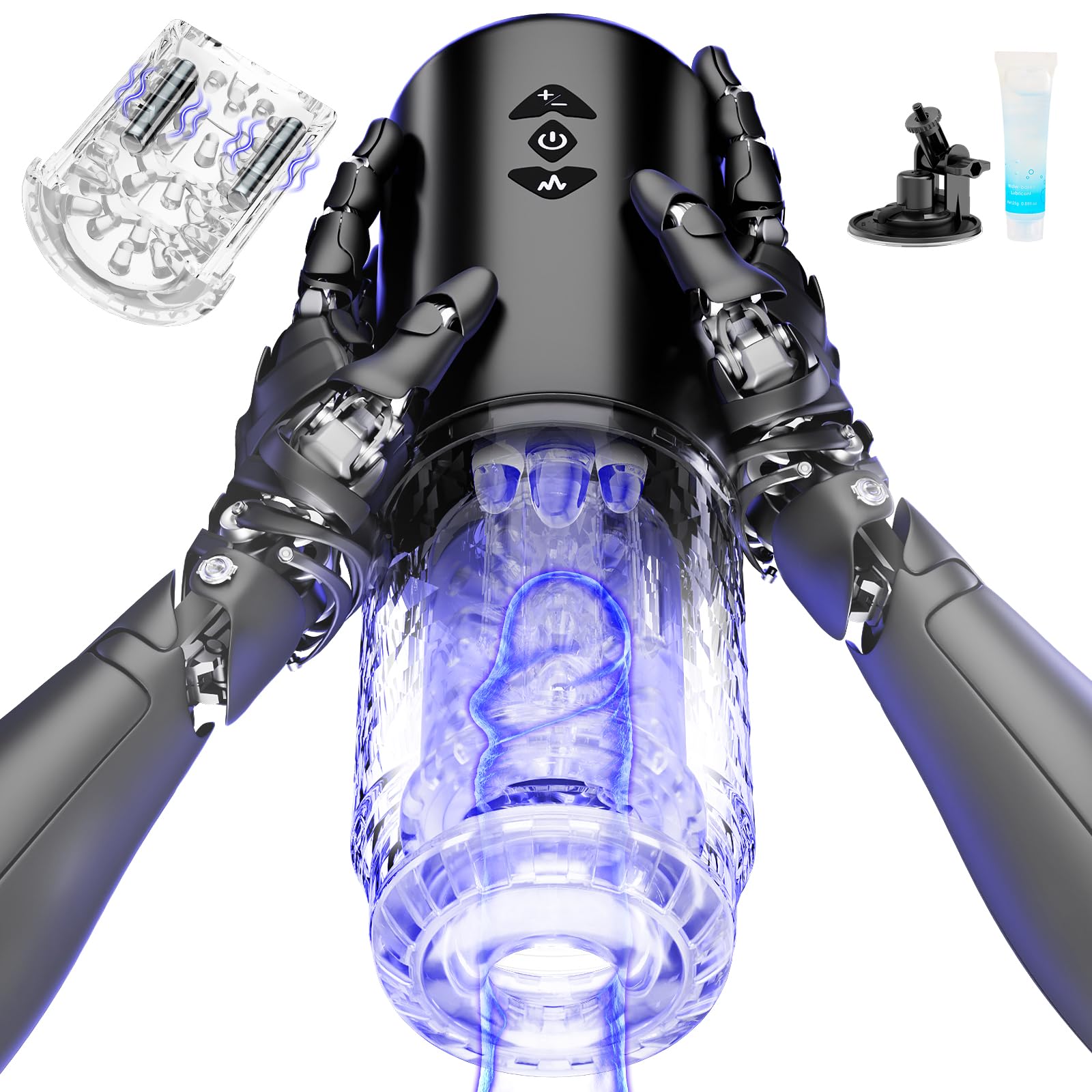 Male Masturbator Sex Toys for Men Meilingo Automatic Rotating Thrusting Vibrating Stroker Cup with 7 Frequency Modes Rhombic-Pattern
