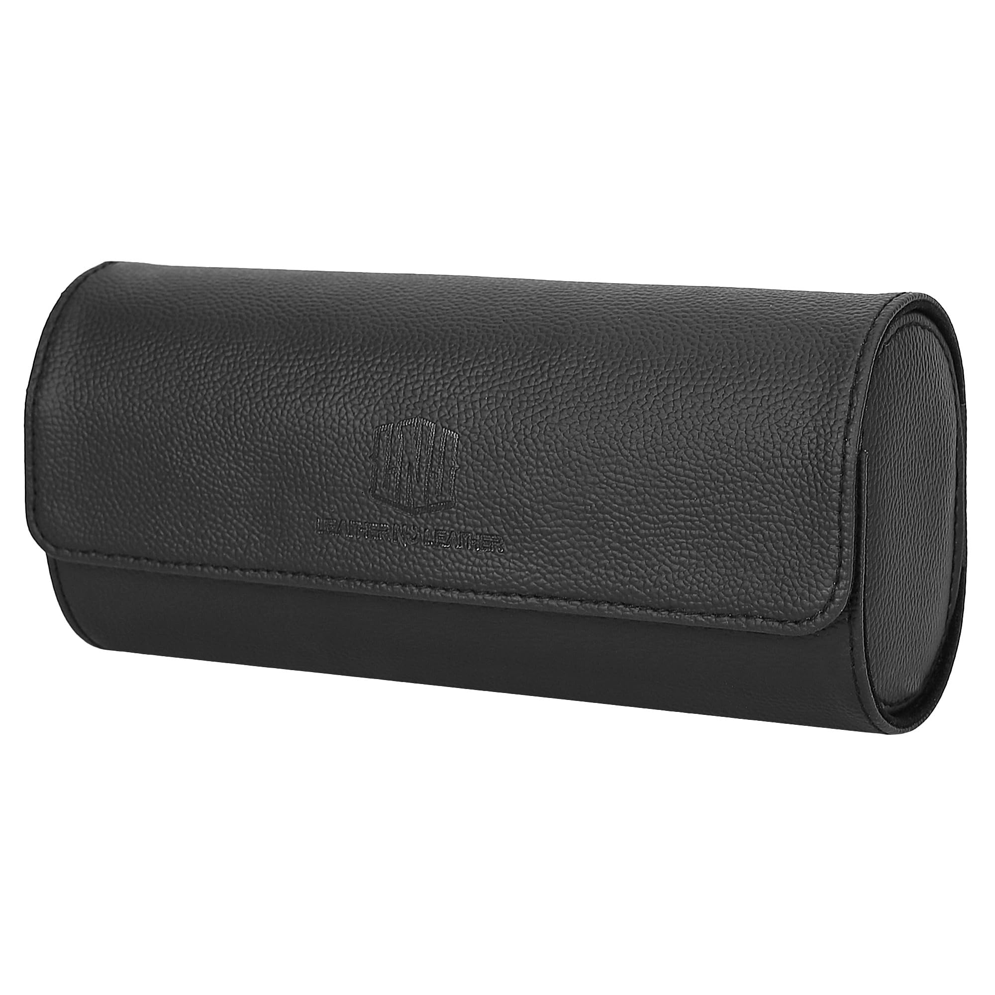 LNL LEATHER NO LEATHER Vegan Leather Watch Box Roll Organizer for Men & Women, 3 Slot Storage with Removable Pillows, Watch Holder Pouch for Travel (Black) (B0D3346TB3) Amazon Price History, Amazon Price Tracker
