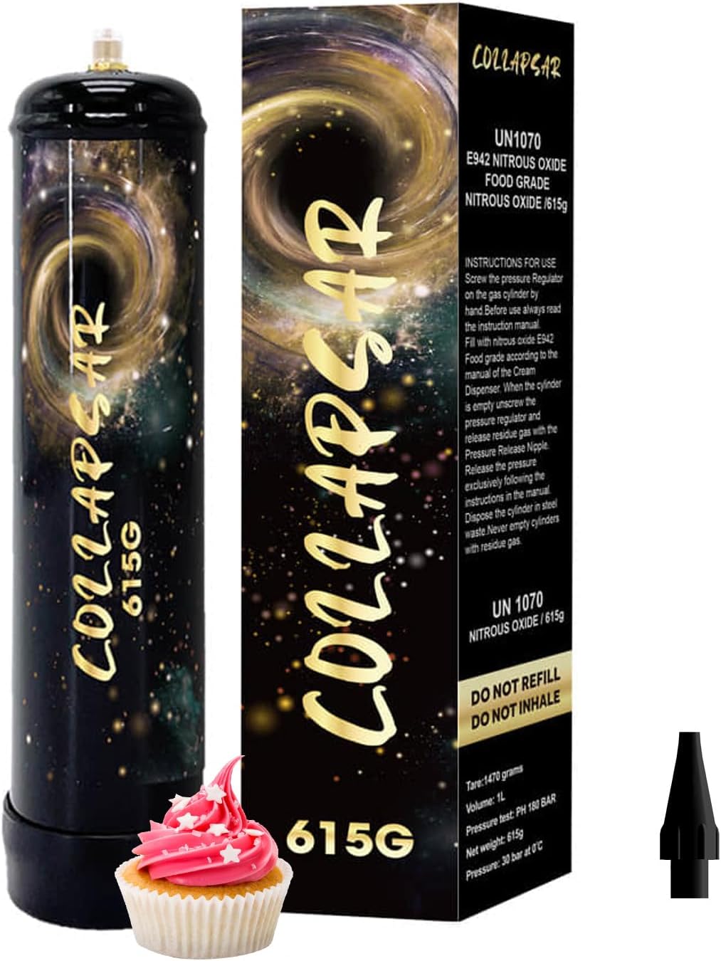 615G Whipped Cream Charger Nitrous Oxide Tank Whip Cream Charger 1 Pack