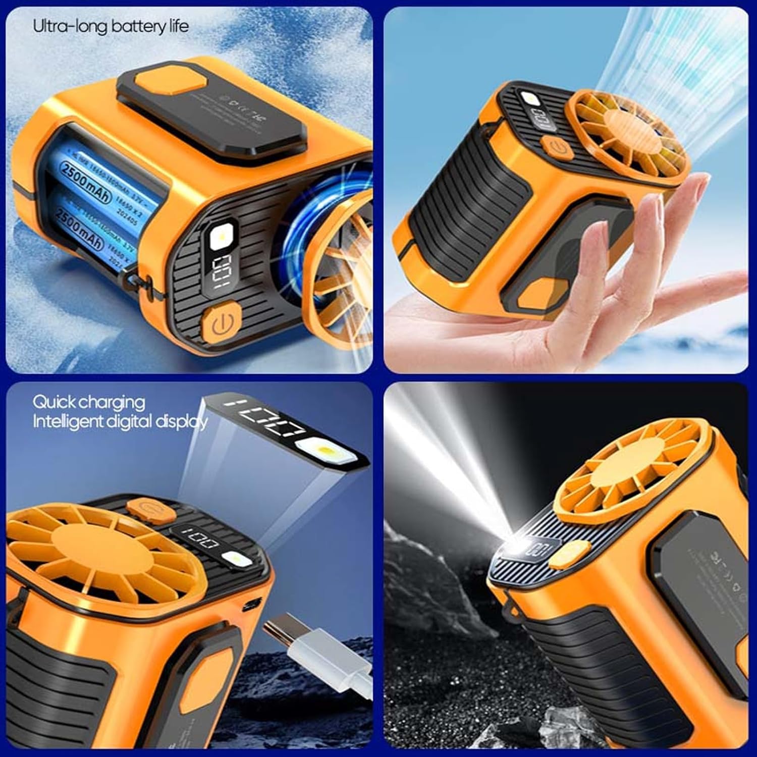 Amazon | High Speed Waist Mounted Fan,Portable Waist Fan,2024