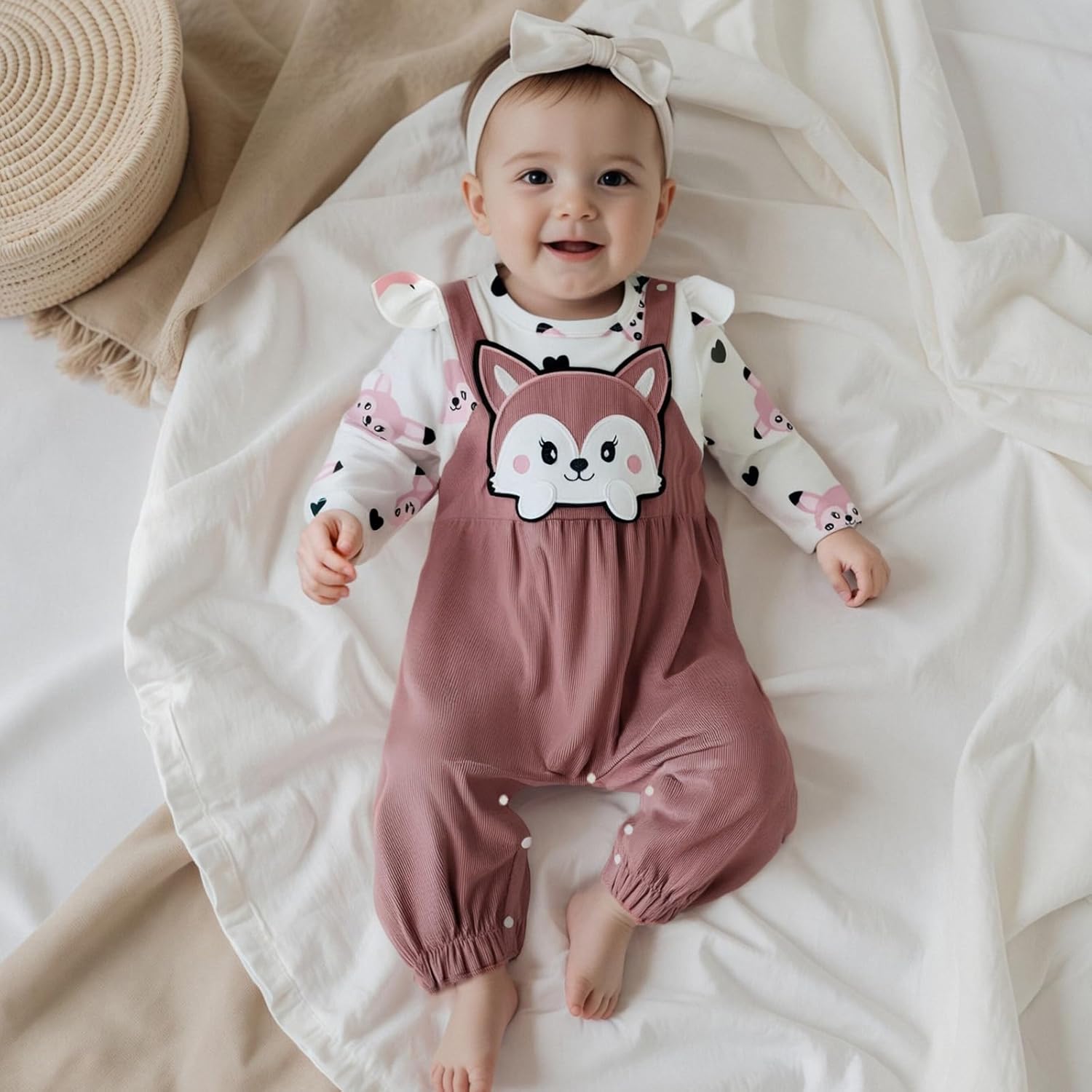 Newborn Baby Girl Winter Clothes Ruffle Ribbed Knit Romper One Piece Long Sleeve Jumpsuit Cute Coming Home Outfit - Image 4