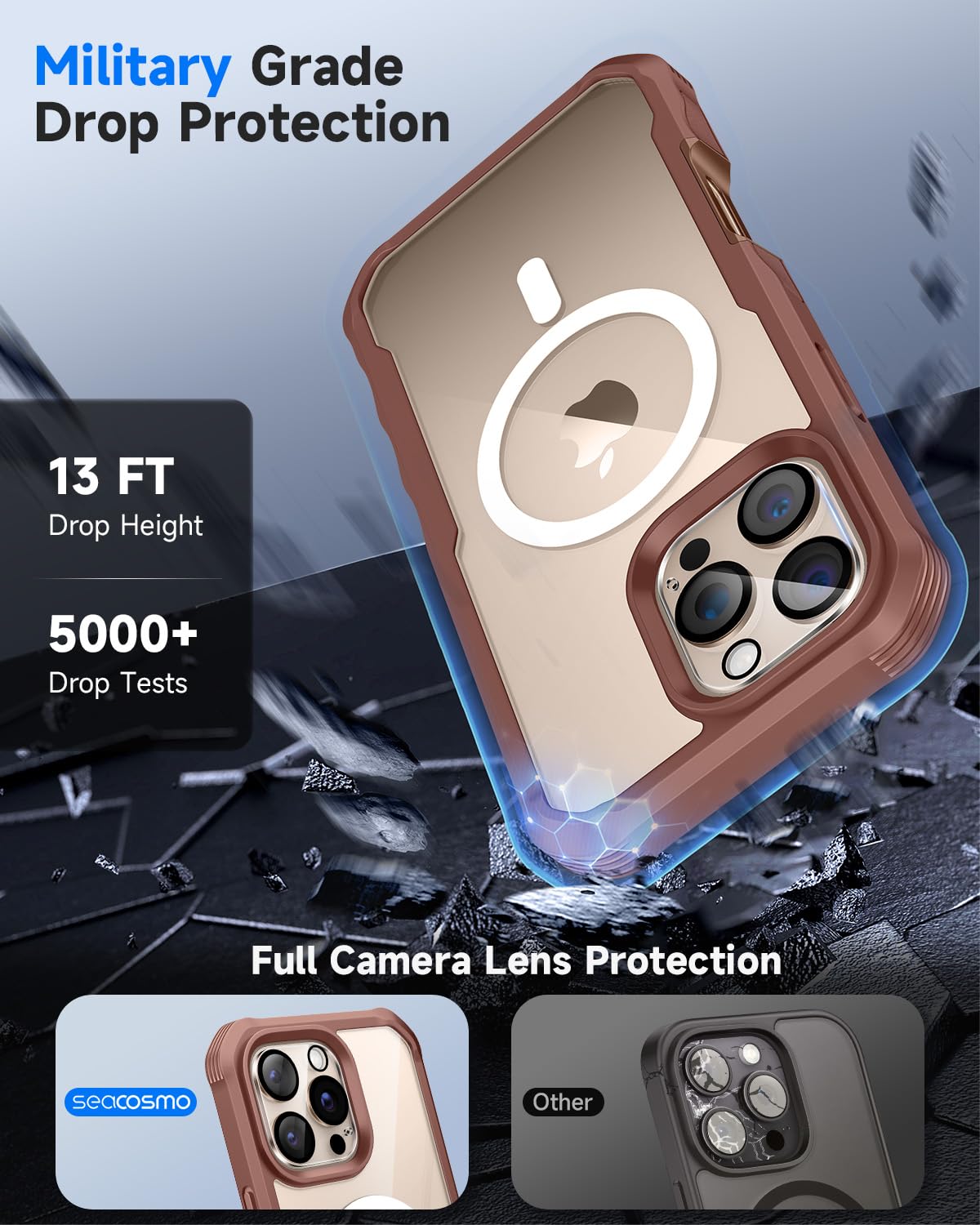 Capa Magnética Seacosmo Para iPhone 14 Pro Max Com Proteção | Frete grátis