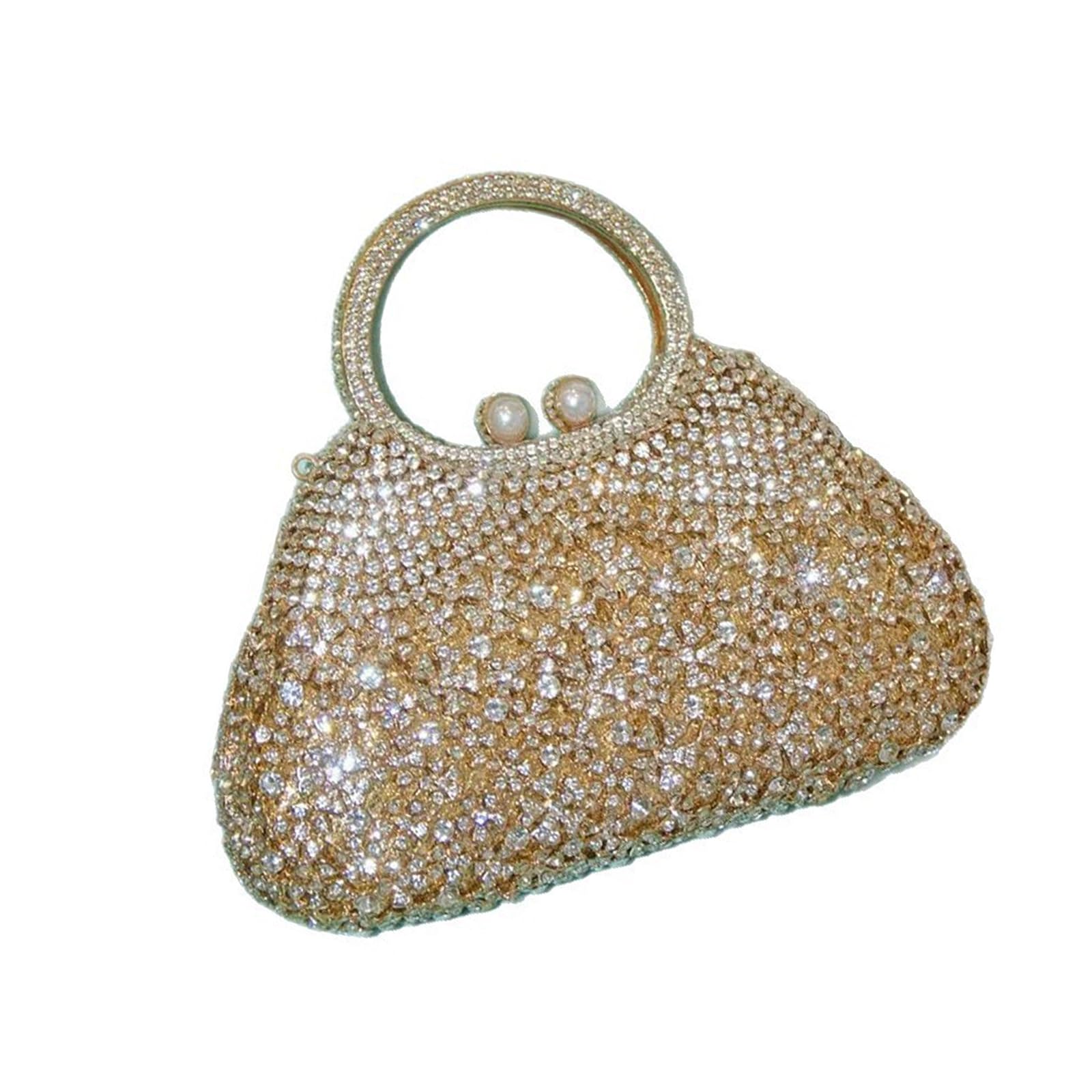 Sac à bandoulière en PVC de luxe orné de strass de cérémonie