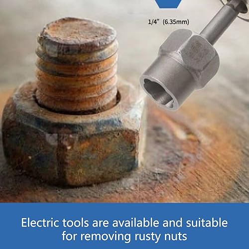 Miniatura 4 de Heavy Duty Bolt Extractor Nut Removal Set 26 Tool Alloy Steel Construction Hexagonal Shank Adapter Precise Drill Bit Included Extraction Adapter