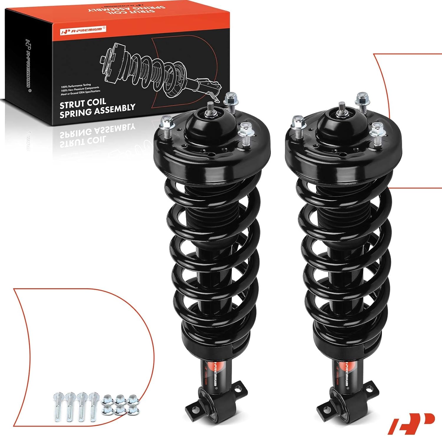 A-Premium Front Complete Strut and Coil Spring Assembly Compatible with Ford Expedition & Lincoln Navigator, 2014 2015 2016 2017, 4WD, 2-PC Set