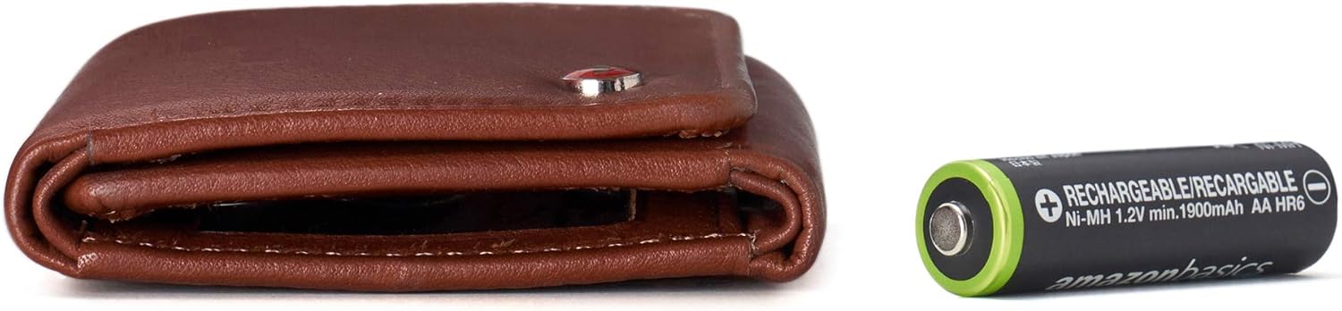 Alpine Swiss Men's Leon RFID Trifold Pocket Wallet – Genuine Leather Wallet for Men, Slim Design with ID Window & Multiple Card Slots, Classic RFID Safe Pocket Wallet in gift box - Image 5