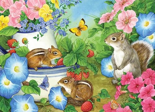 Cobble Hill - 35 Piece Jigsaw Puzzle - Squirrel Talk - For Both Older & Younger Puzzlers - Ideal For Travel - Gift Idea