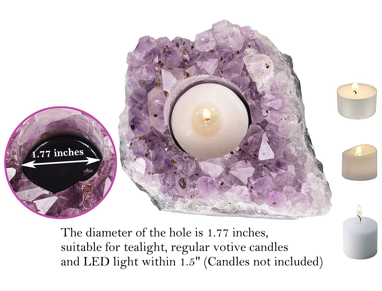 Amazon.co.jp: AMOYSTONE ローアメジストクラスター ティー