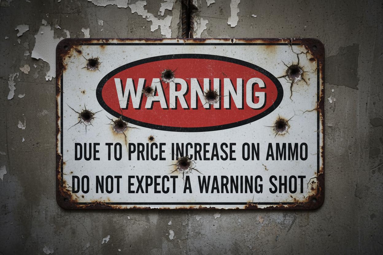 Gun Warning Signs For Property And No Tresspass Sign For Do Not Expect A Warning Shot Vintage Aluminum Plates Printed