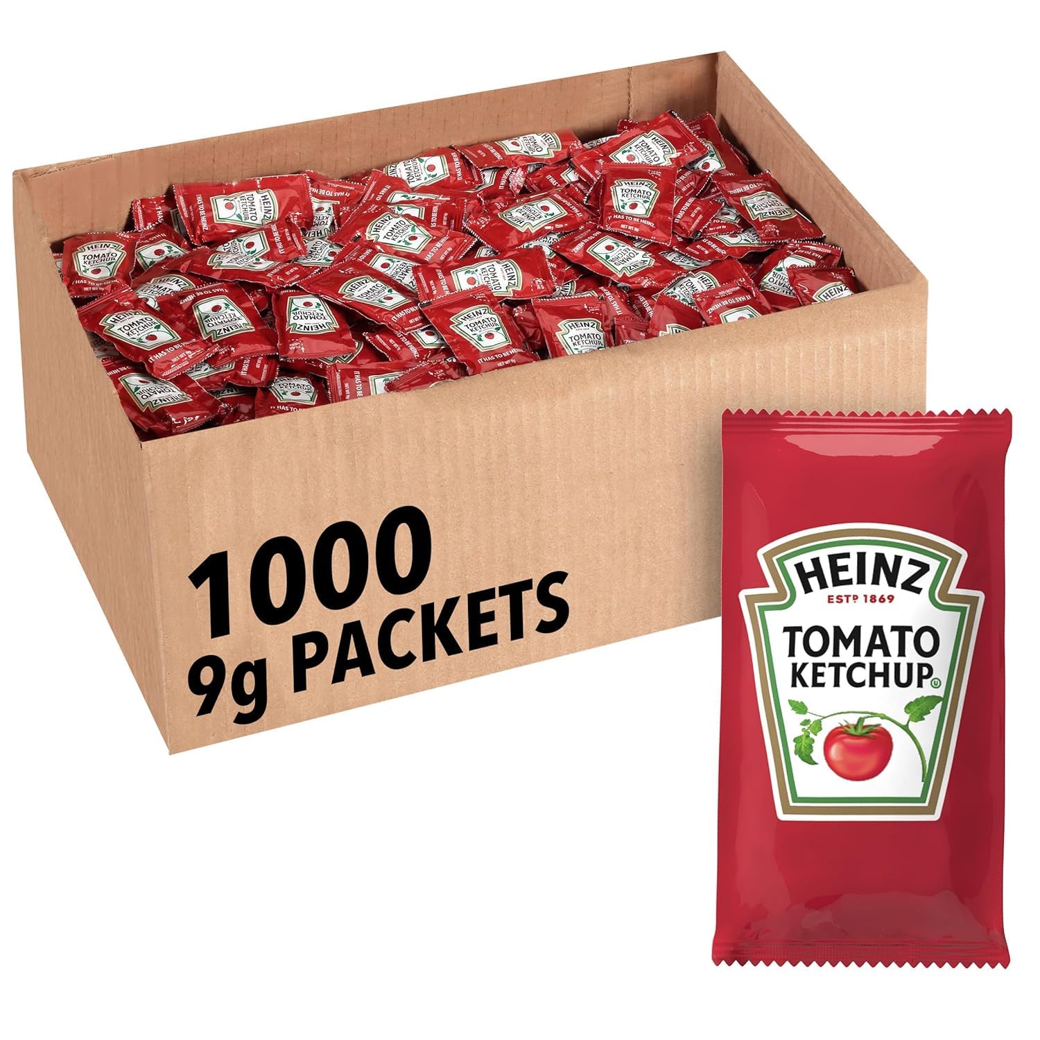 Heinz ketchup jednorazowy, 1000 x 7 g