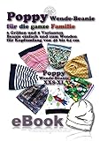 einfache schnittmuster für anfänger Größe XXS bis XL, Kopfumfang 40-64 cm inklusive Größentabelle und Stofftabelle