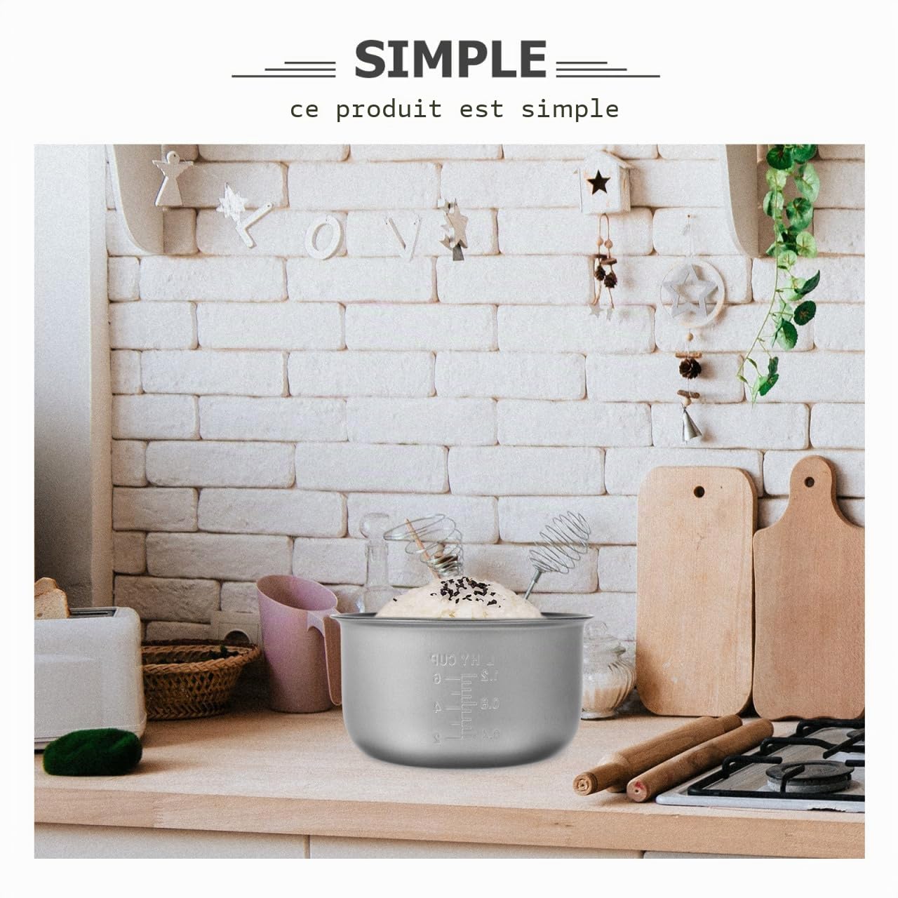 Operitacx Pot Intérieur Honeycomb 3L Pour Cuiseur À Riz Remplacement Doublure Antiadhésive Accessoires Cuisine Quotidienne