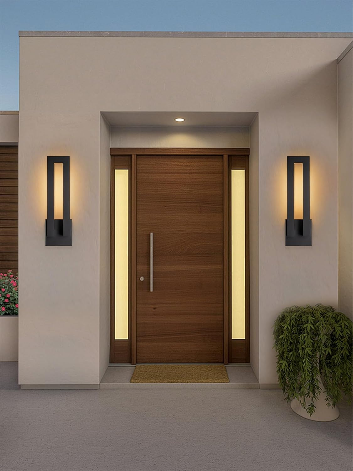Large Outdoor Wall Sconce, 22.5 inch Modern LED Wall Lights Fixture, Black Exterior Porch Light, Waterproof Patio Light Fixture Wall Mount for House, Yard, Commercial Use