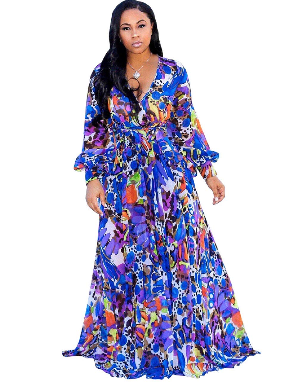 Printed Long Sleeve Dress – The Dress Shop