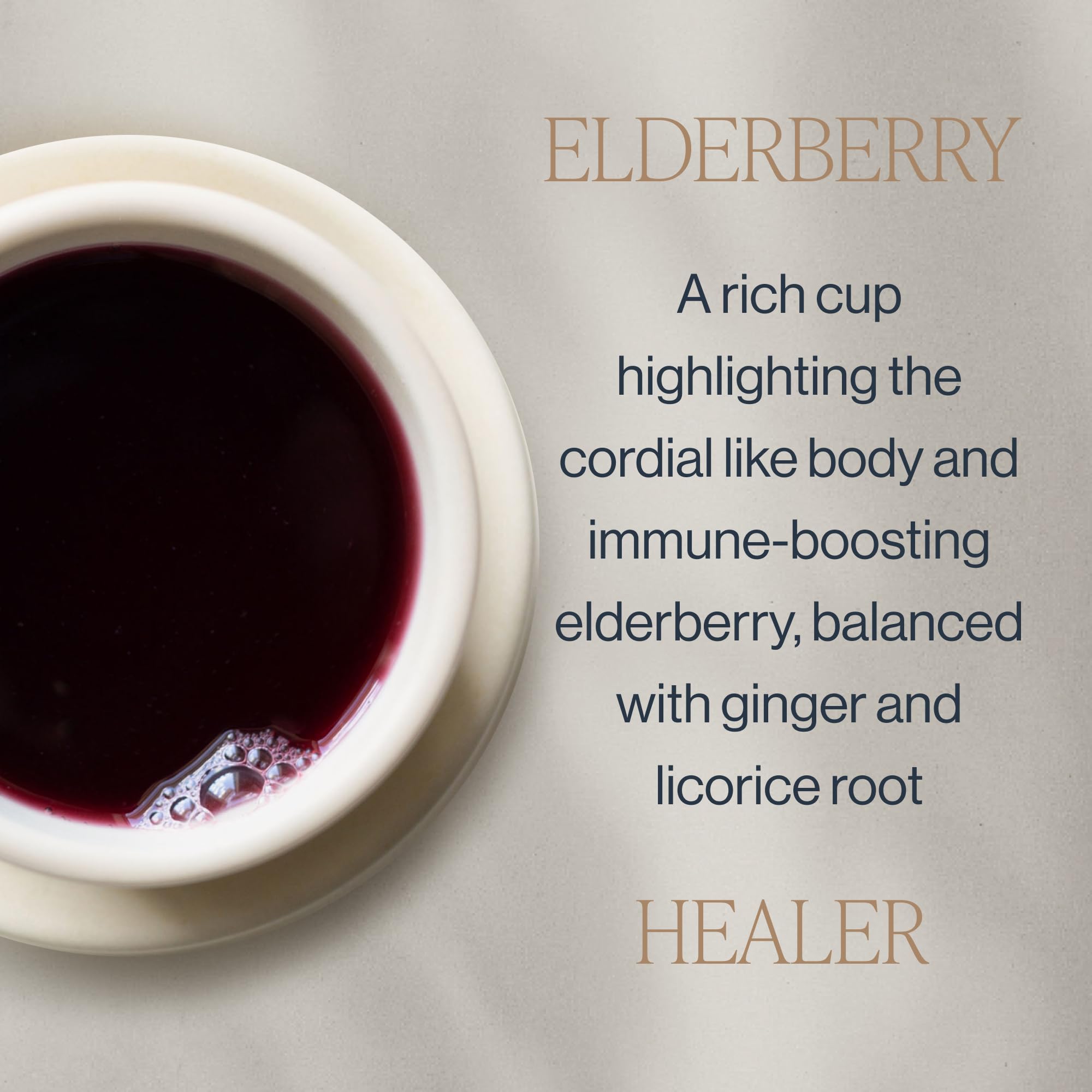 Rishi Tea Elderberry Healer Herbal Tea - Organic Caffeine Free Sachet Bags Antioxidant Elderberry with Ginger Hibiscus - — view 4