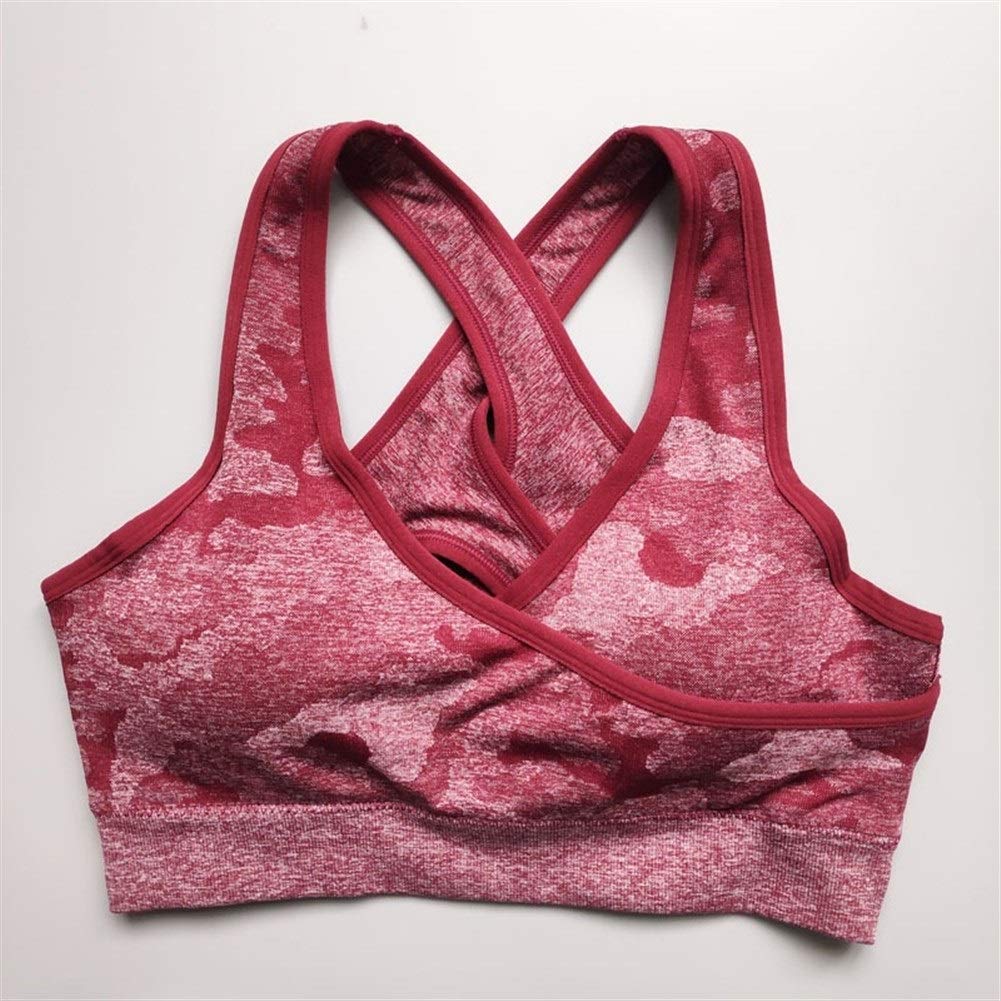 Las Mujeres Camo Sujetador sin Costura sin Fisuras Deportes Sujetador con Relleno Empuja hacia Arriba el Sujetador de los Deportes Mujeres Top de la Camisa de la Yoga Deportes Cómodo