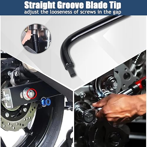 Miniatura 6 de Herramienta de ajuste de tornillo piloto, herramienta de destornillador de ajuste de carburador, herramienta de motocicleta de cabeza en ángulo de
