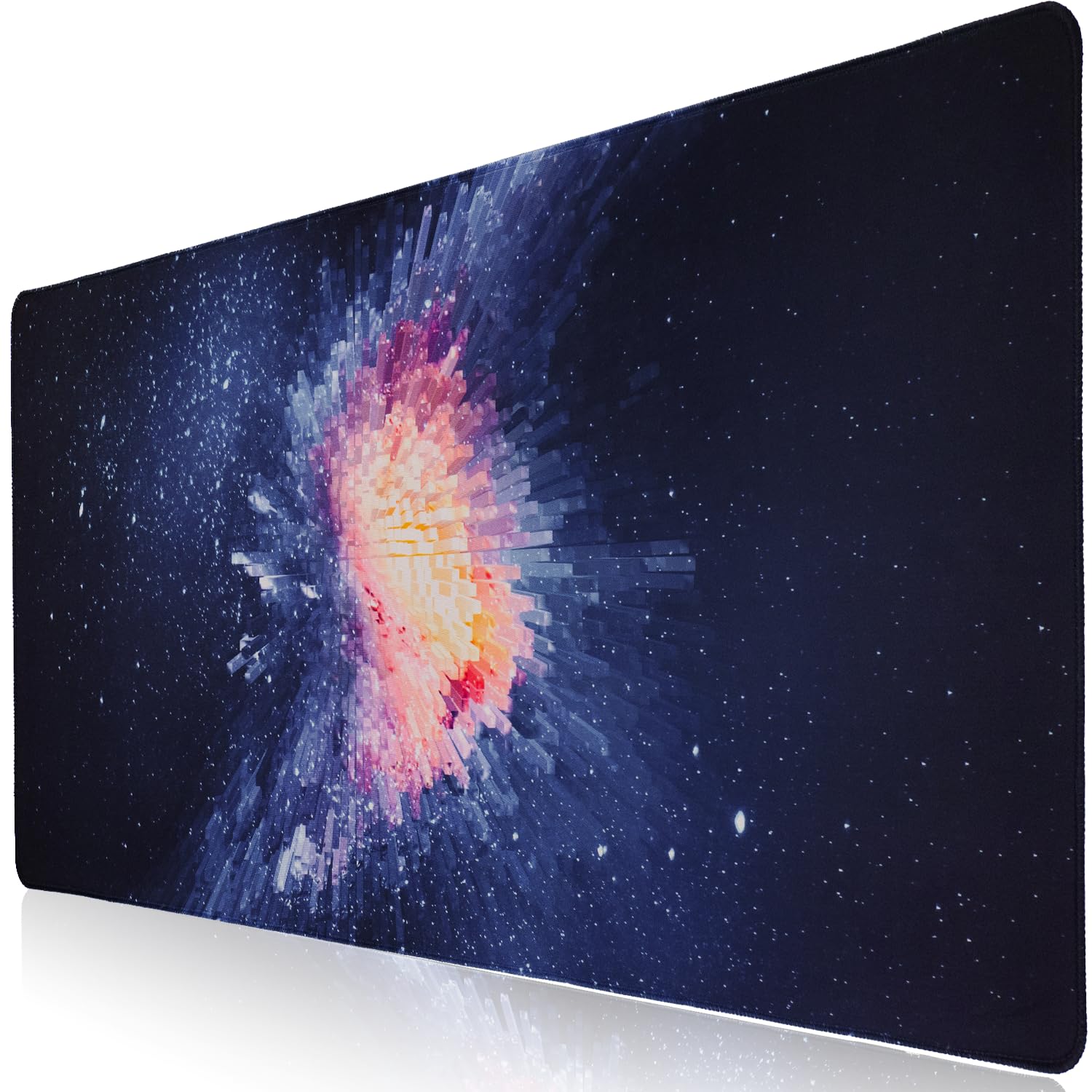 Sevenpers Gaming Mousepad XXL,900x400mm Gross Starburst Tischunterlage,Überdimensionales rutschfeste Gummimatten Gaming Mauspad für Tisch,Desktop,PC(Violett-Schwarz)