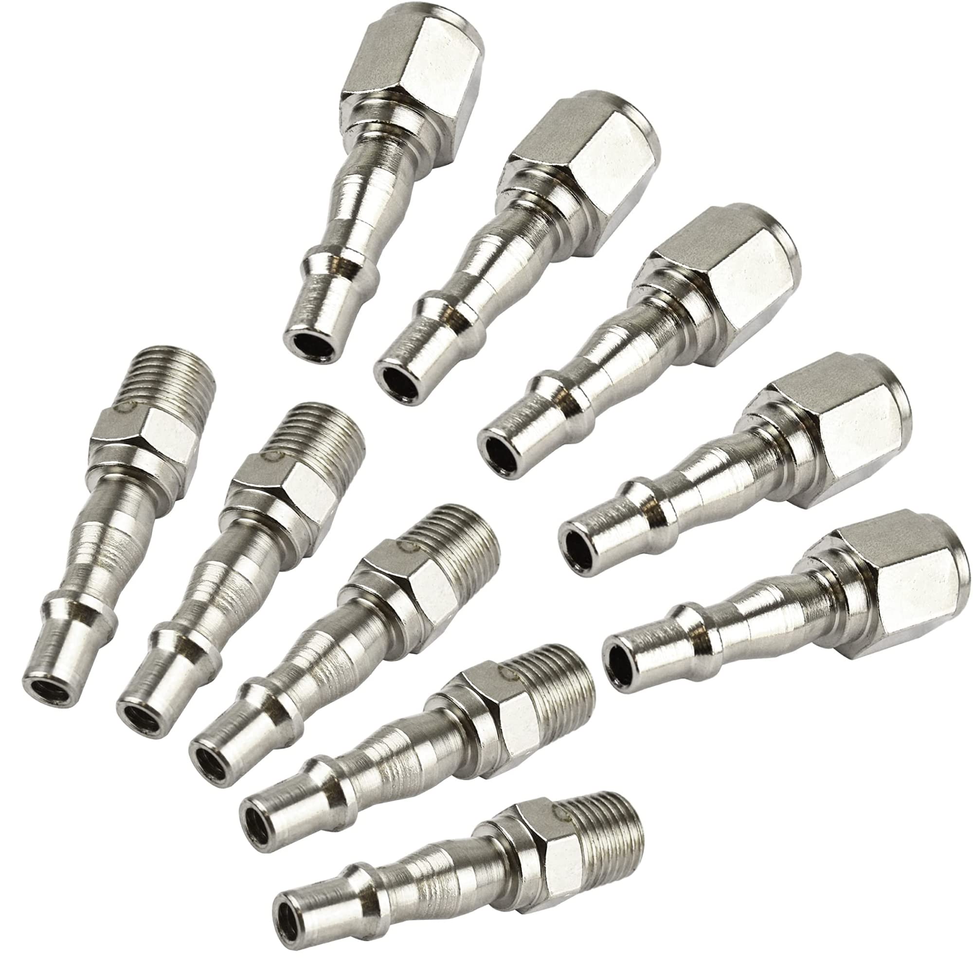 Buy 10PCS Air Compressor Fittings Stainless Steel Air Line Connectors
