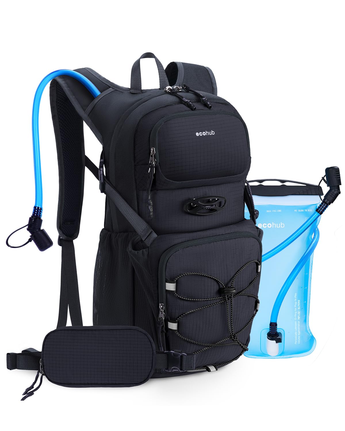 ECOHUB Hydration Backpack for Men Women, 20L Lightweight Hiking Daypack Cycling Backpack with 2L Water Bladder, Insulated Hydration Pack with Waist