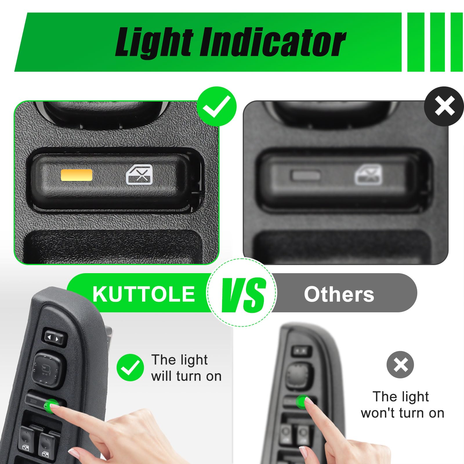 Amazon.co.jp: KUTTOLE フロント運転席側マスターパワーウィンドウ
