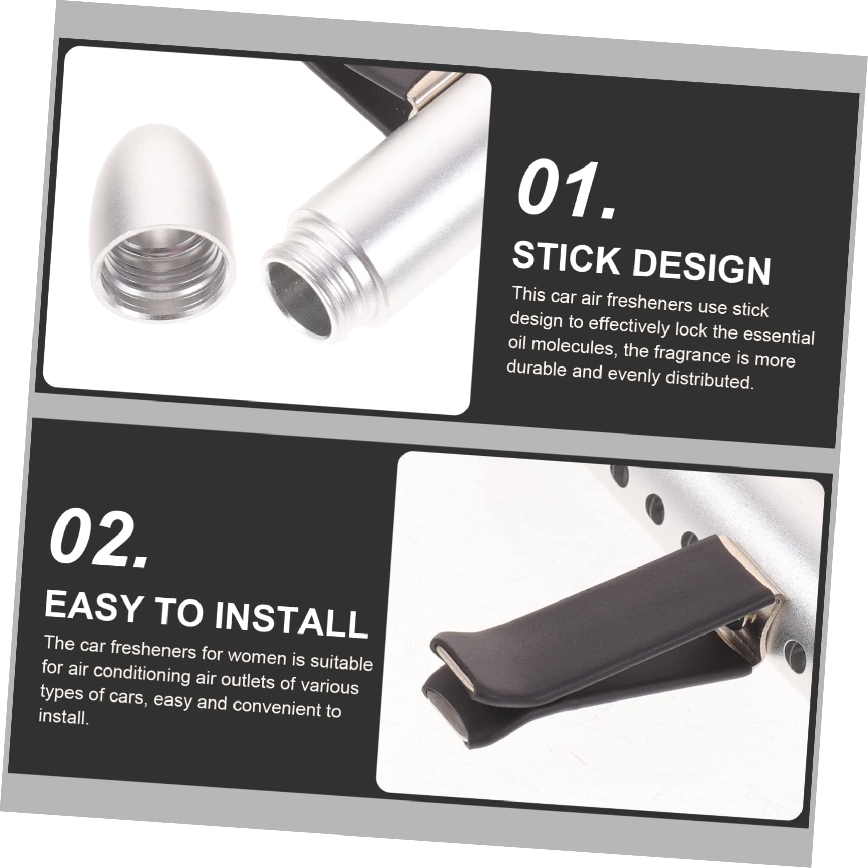 iplusmile 5pezzi Diffusore Per Auto Clip Per Bocchetta Design Per Fragrante Accessorio Essenziale Per Donne Ufficio e Viaggi