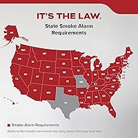 Vista 11 de Kidde Detector de humo, funciona con batería de 10 años, indicadores de luz de advertencia LED